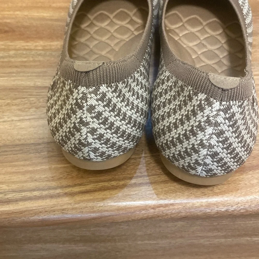 NWT VIVAIA Claire Round Toe Flats in Espresso Houndstooth Size EU 42 - Picture 8 of 13